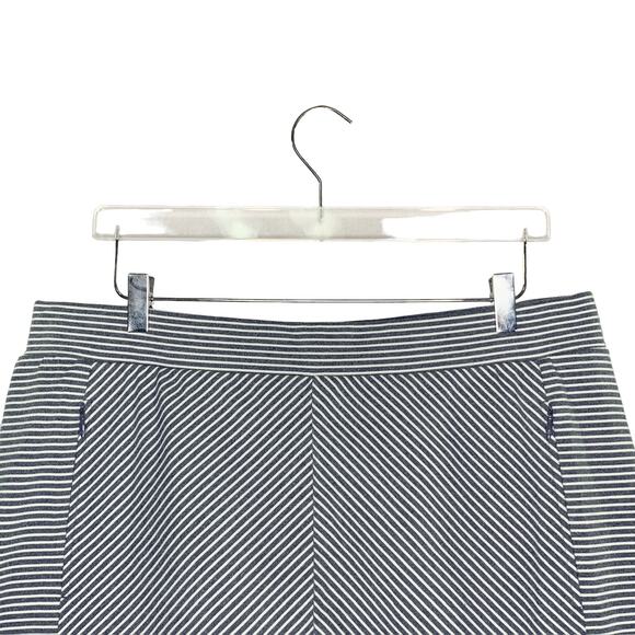 T by Talbots XL Womens Activewear Black White Striped Skort Pull On - Picture 4 of 7